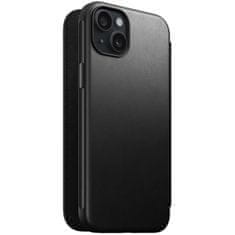 Nomad Modern Leather Folio, black - iPhone 15 Plus