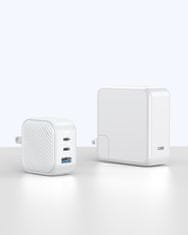 Innostyle Innostyle Mini Cube Výkonná Rýchla Nabíjačka Gan Travel Eu Us Uk Au 3X Usb Usb-C 65W Biela