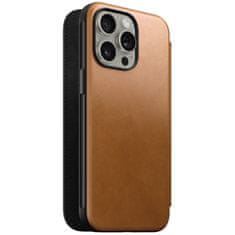 Nomad Modern Leather Folio, english tan - iPhone 15 Pro Max