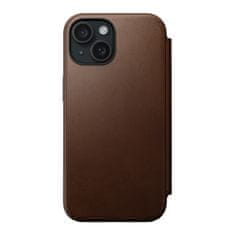 Nomad Modern Leather Folio, brown - iPhone 15