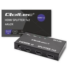 Qoltec Aktívny rozdeľovač 2 x HDMI 4K x 2K | 3,4 Gb/s | Vysoká stabilita