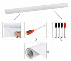 Ruhhy  8489 Samolepiace tabule na kriedy + fixky 200x45cm biela