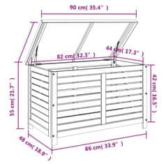 Petromila vidaXL Záhradný úložný box 90x48x55 cm masívne akáciové drevo