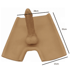 Xcock Vibrátor, prázdny strap-on s nohavičkami a vibrátorom - veľkosť L