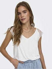 ONLY Dámske tričko ONLPETRA Slim Fit 15315803 White (Veľkosť L)