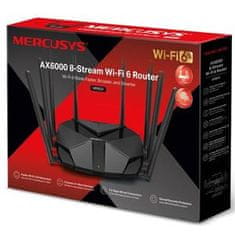 Mercusys MR90X - AX6000 WiFi 6 router dual AP/WiFi router, 3x GLAN, 1x GWAN/ 574Mbps 2,4/ 2402Mbps 5GHz