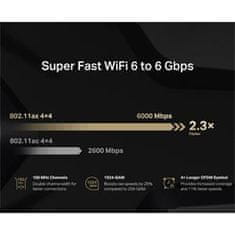 Mercusys MR90X - AX6000 WiFi 6 router dual AP/WiFi router, 3x GLAN, 1x GWAN/ 574Mbps 2,4/ 2402Mbps 5GHz