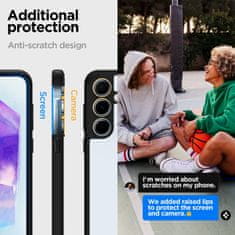 Spigen ochranný kryt Ultra Hybrid pro Samsung Galaxy A55, transparentné, čierny okraj