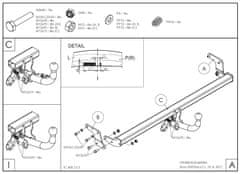 Galia Ťažné zariadenie H0995, HYUNDAI Elantra, 4dv, 5dv, 2011-2015 bajonetové prevedenie C