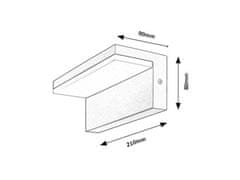 Rabalux Venkovní nástěnné svítidlo 77092 Zaragoza LED IP54 10W černá 4000K