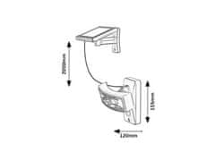Rabalux Solární svítidlo 77019 Valpovo LED IP44 2,4W černá 4000K senzor