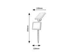 Rabalux Solární lampa 77011 Kelna LED IP44 9,6W černá 4000K přepínač