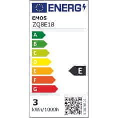 EMOS LED žiarovka Classic MR16 strieborná/ GU10 / 3 W (32 W) / 345 lm / Neutrálna biela