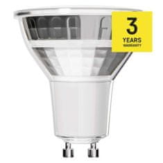 EMOS LED žiarovka Classic MR16 strieborná/ GU10 / 3 W (32 W) / 345 lm / Neutrálna biela