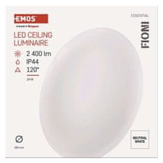 EMOS LED prisadené svietidlo FIONI, kruhové biele 24W, IP44, neutrálna biela