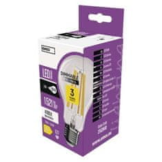 EMOS LED žiarovka Filament A60 / E27 / 11W (100W) / 1521 lm / neutrálna biela