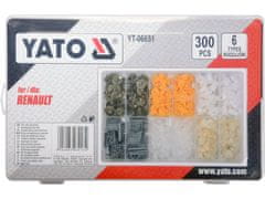 YATO Príchytky plastové pre čalúnenie Renault 300 ks