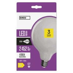 EMOS LED žiarovka Filament Globe / E27 / 18 W (150 W) / 2 452 lm / neutrálna biela