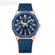 Curren Pánske módne hodinky CURREN 8437 s príležitostnými silikónovými remienkami, quartzovým strojčekom, 