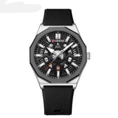 Curren Pánske módne hodinky CURREN 8437 s príležitostnými silikónovými remienkami, quartzovým strojčekom,