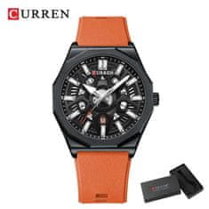 Curren Pánske módne hodinky CURREN 8437 s príležitostnými silikónovými remienkami, quartzovým strojčekom, automatickým dátumom a svietiacimi ručičkami (model 8437)"