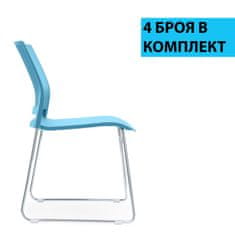 Dalenor Konferenčné stoličky Gardena (SADA 4 ks) plastové, modré