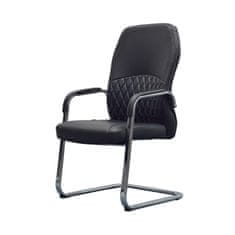 Dalenor Konferenčná stolička Crono (SET 2 ks), syntetická koža, čierna