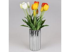 sarcia.eu Strieborná keramická váza na kvety 10x10x19cm 