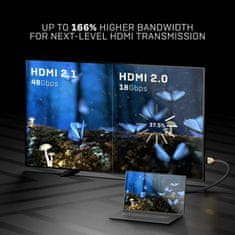 Lindy Kábel HDMI M/M 5m, Ultra High Speed+Eth, 10K@120Hz, HDMI 2.1, G, sivý, s certififikátom, Gold Line