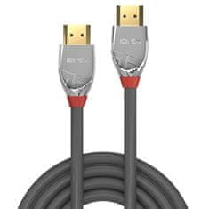 Lindy Kábel HDMI M/M 0.5m, Ultra High Speed+Eth, 4K@60Hz, HDMI 2.0, 18G, G pozl. kon., sivý, Cromo Line