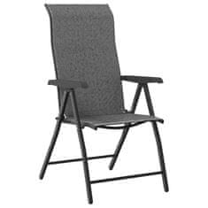 Petromila vidaXL Skladacie záhradné stoličky 4 ks, sivé, polyratan