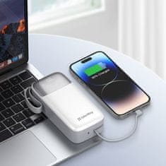 ColorWay Power Bank ColorWay Bank 30 000 mAh Powerful (USB QC3.0 + USB-C Power Delivery 22.5W), biela (CW-PB300LPA4WT-PDD)