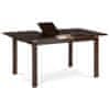 - Jedálenský stôl rozkladací 120+30x80x74 cm, doska MDF, dyha, nohy masív, orech - BT-6777 WAL