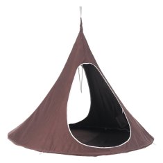 KONDELA Závesné hojdacie kreslo, sivohnedá TAUPE, KLORIN NEW TYP 2 BIG SIZE CACOON HAMMOCK