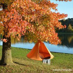 KONDELA Závesné hojdacie kreslo, svetlosivá, KLORIN NEW KIDS CACOON HAMMOCK