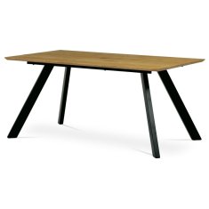 Autronic - Stůl jídelní 160x90x75 cm, deska MDF, 3D dekor divoký dub - HT-722 OAK
