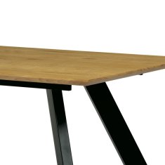 Autronic - Stůl jídelní 160x90x75 cm, deska MDF, 3D dekor divoký dub - HT-722 OAK