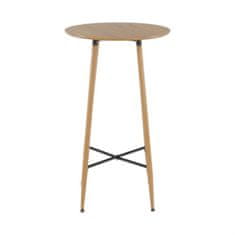 KONDELA Barový stôl, dub, priemer 60 cm, IMAM