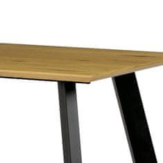 Autronic - Stůl jídelní 140x80x75cm, deska MDF, 3D dekor divoký dub - HT-721 OAK