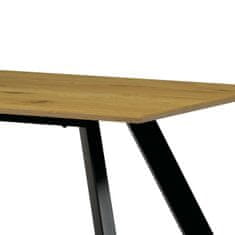 Autronic - Stůl jídelní 180x90x75 cm, deska MDF, 3D dekor divoký dub - HT-723 OAK