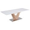 Jedálenský stôl ALARAS 140 - dub sonoma/biely lesk