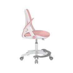Detská stolička Sweety, textil, biela podnož / ružová