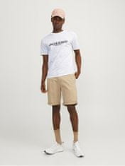 Jack&Jones Pánske tričko JORARUBA Standard Fit 12255452 Bright White (Veľkosť S)