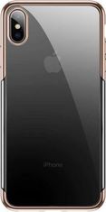 BASEUS pouzdro pro iPhone XS Max Glitter transparentní-zlatá