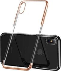 BASEUS pouzdro pro iPhone XS Max Glitter transparentní-zlatá