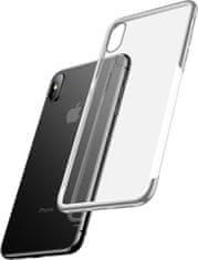BASEUS pouzdro pro iPhone XS Max Shining transparentní-stříbrná