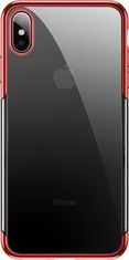 BASEUS pouzdro pro iPhone XS Max Shining transparentní-červená