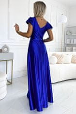 Numoco Dámske šaty 411-11 CRYSTAL, kráľovská modrá, S