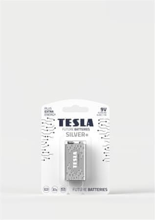 TESLA Teslá SILVER+ alkalická batéria 9V (6LR61, blister) 1 ks