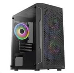 Aerocool MC G Trinity Mini-G-BK-v2, skriňa miniATX, 1xUSB 2.0, 1xUSB 3.0, čierna